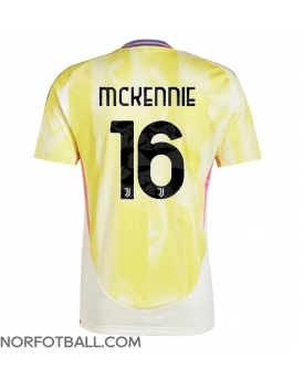 Billige Fotballdrakt Juventus Weston McKennie #16 Replika Bortedrakt 2024-25 Kortermet